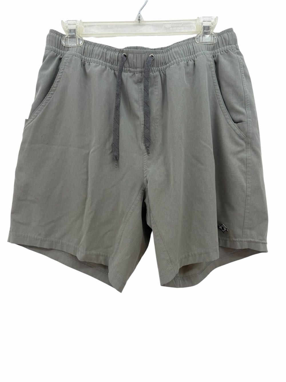 BURLEBO Men’s Olive‑Gray Athletic Drawstring Shorts